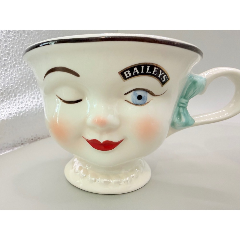 Baileys Irish Cream Winking Face Cups Set of 2 Limited Edition 1996 Yum Mugs - Picture 13 of 13